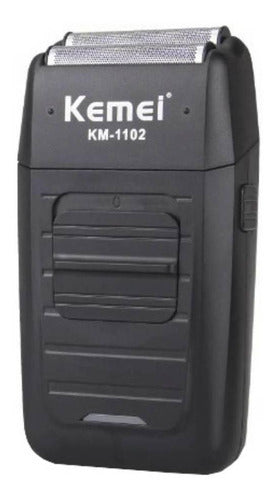 Barbeador Kemei KM-1102 preto 110V/240V