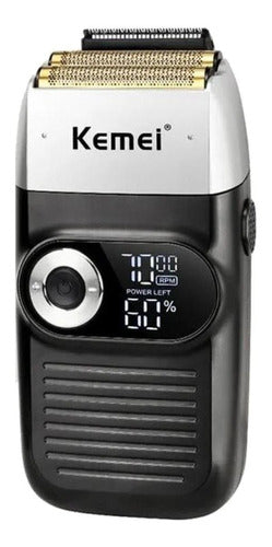 Barbeador Kemei KM-2026 preto 110V/240V