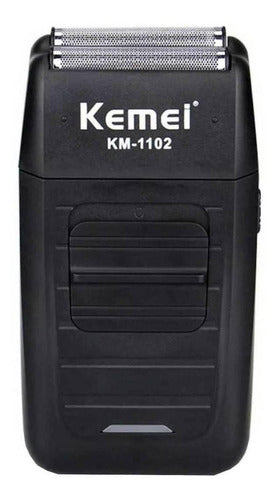Barbeador Kemei KM-1102 preto 110V/240V