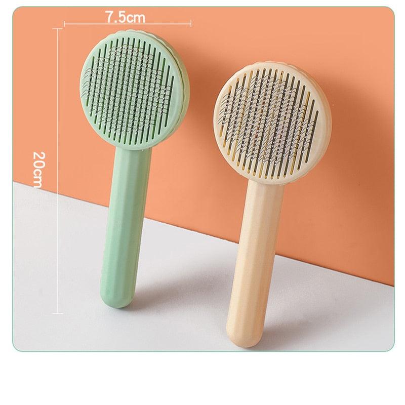 Pet Hair Removal Comb Cat Brush Self Cleaning Slicker Brush for Cats Dogs Hair Remover Scraper Pet Grooming Tool Cat Accessories - Minha loja