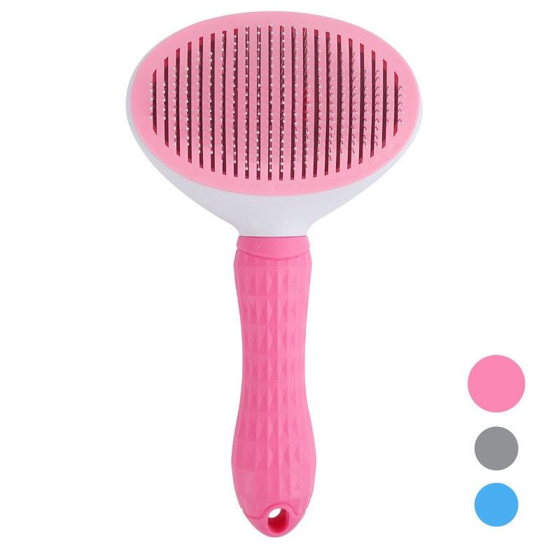 Pet Hair Removal Comb Cat Brush Self Cleaning Slicker Brush for Cats Dogs Hair Remover Scraper Pet Grooming Tool Cat Accessories - Minha loja